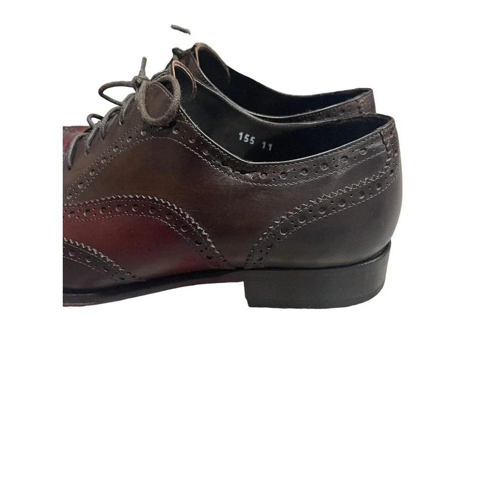 To Boot New York Two Toned Wingtip Brogue Oxford Shoes size 11 Brown Oxblood - Picture 5 of 14